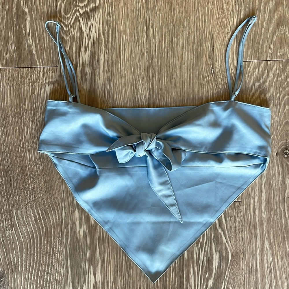 Danielle Bernstein Solid Handkerchief Top In Ligh… - image 2